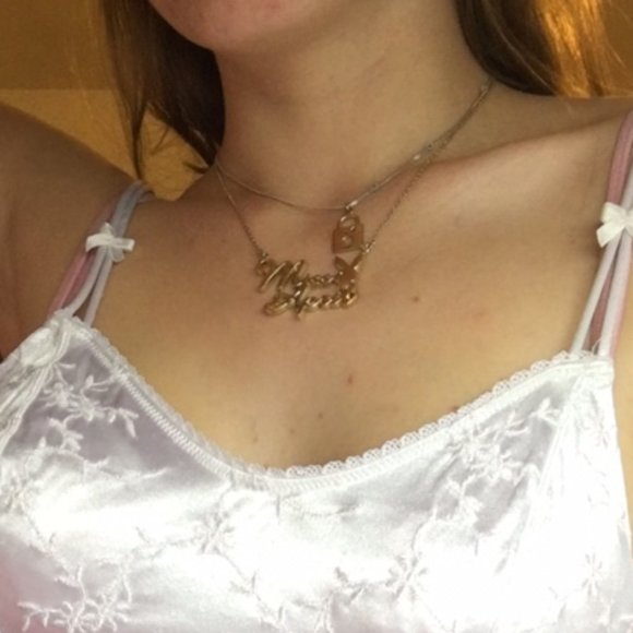 Playboy Necklace Miss April Gold Plated Bunny 17" - Picture 3 of 14